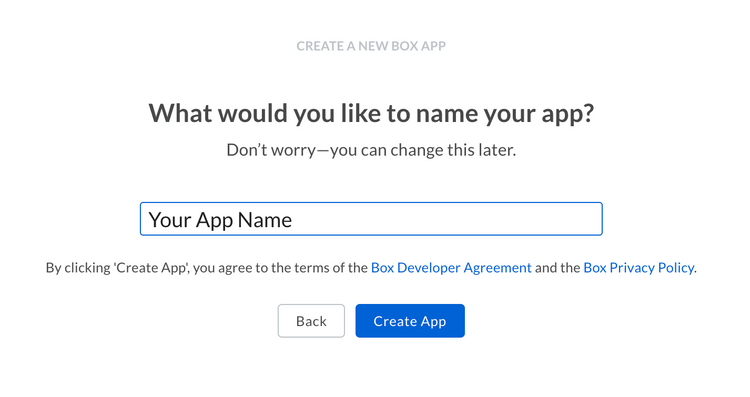 App name form